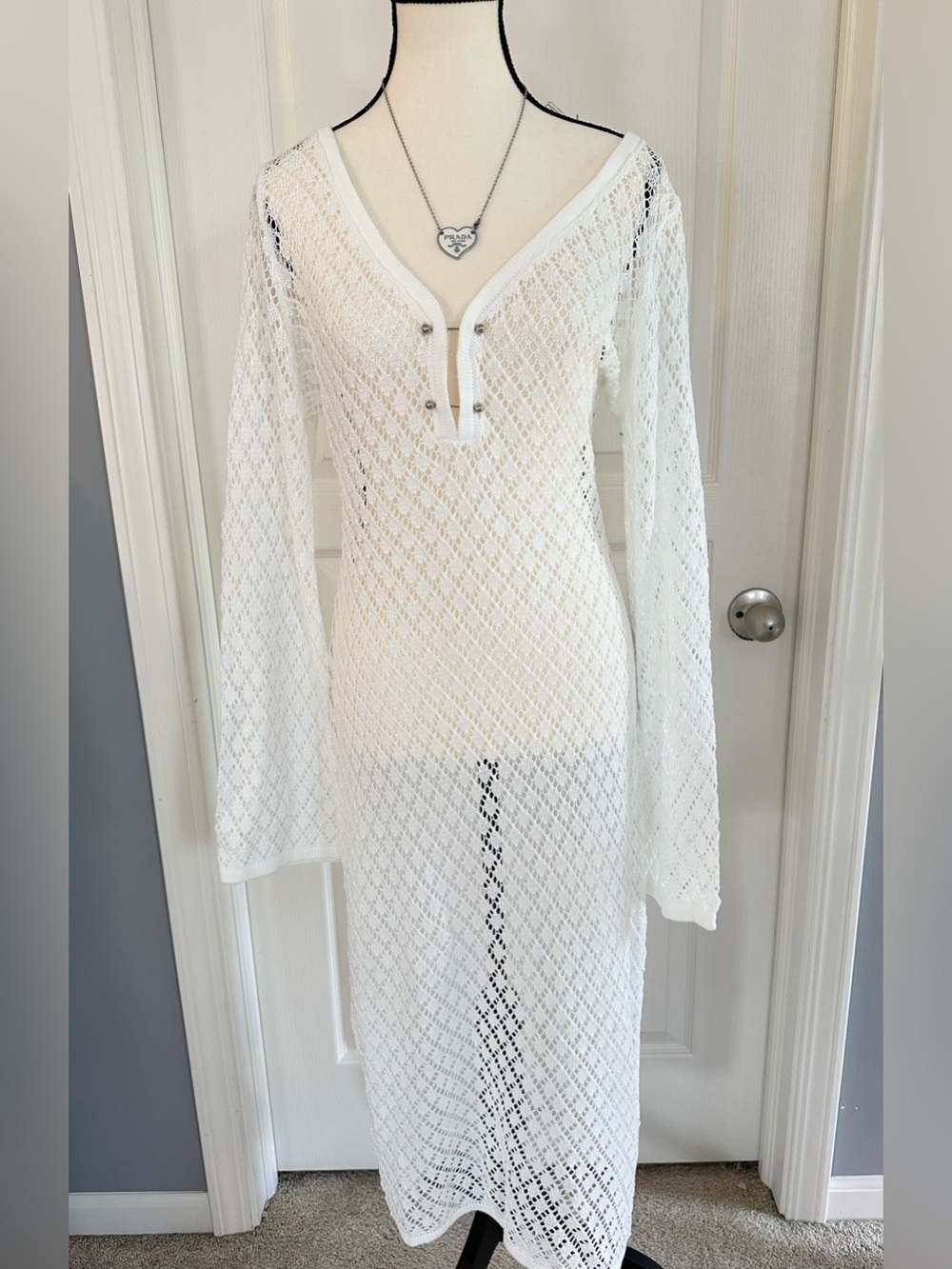 SHEIN Women’s Crochet Long Swim CoverUp – NEW Size XLarge